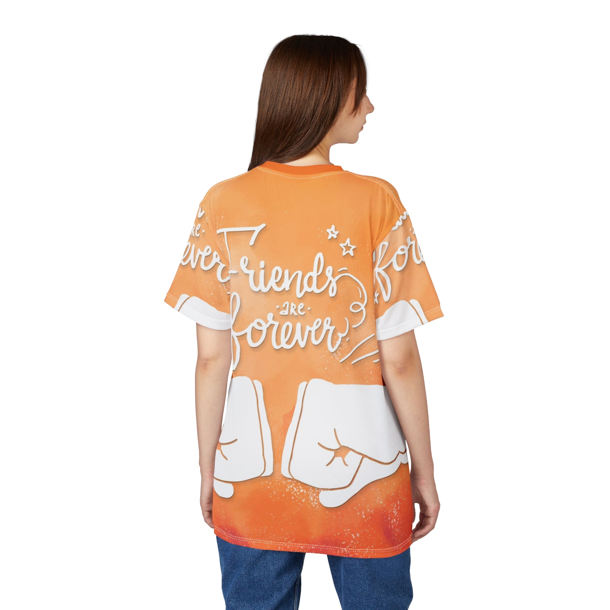 Friends Are Forever Tee — Orange Fist Bump Friendship T-Shirt