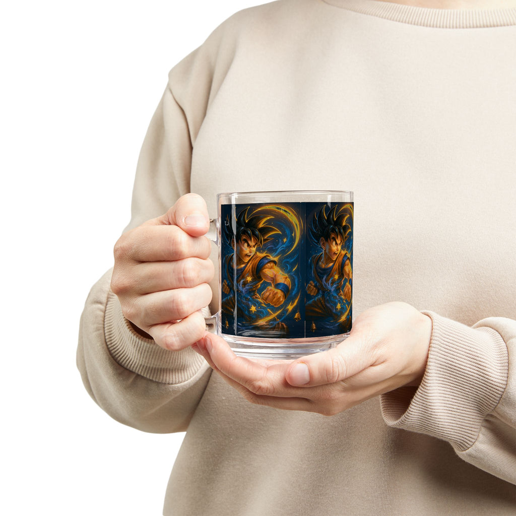 Dragon Warrior Glass Mug — 10oz Anime Energy Coffee Cup