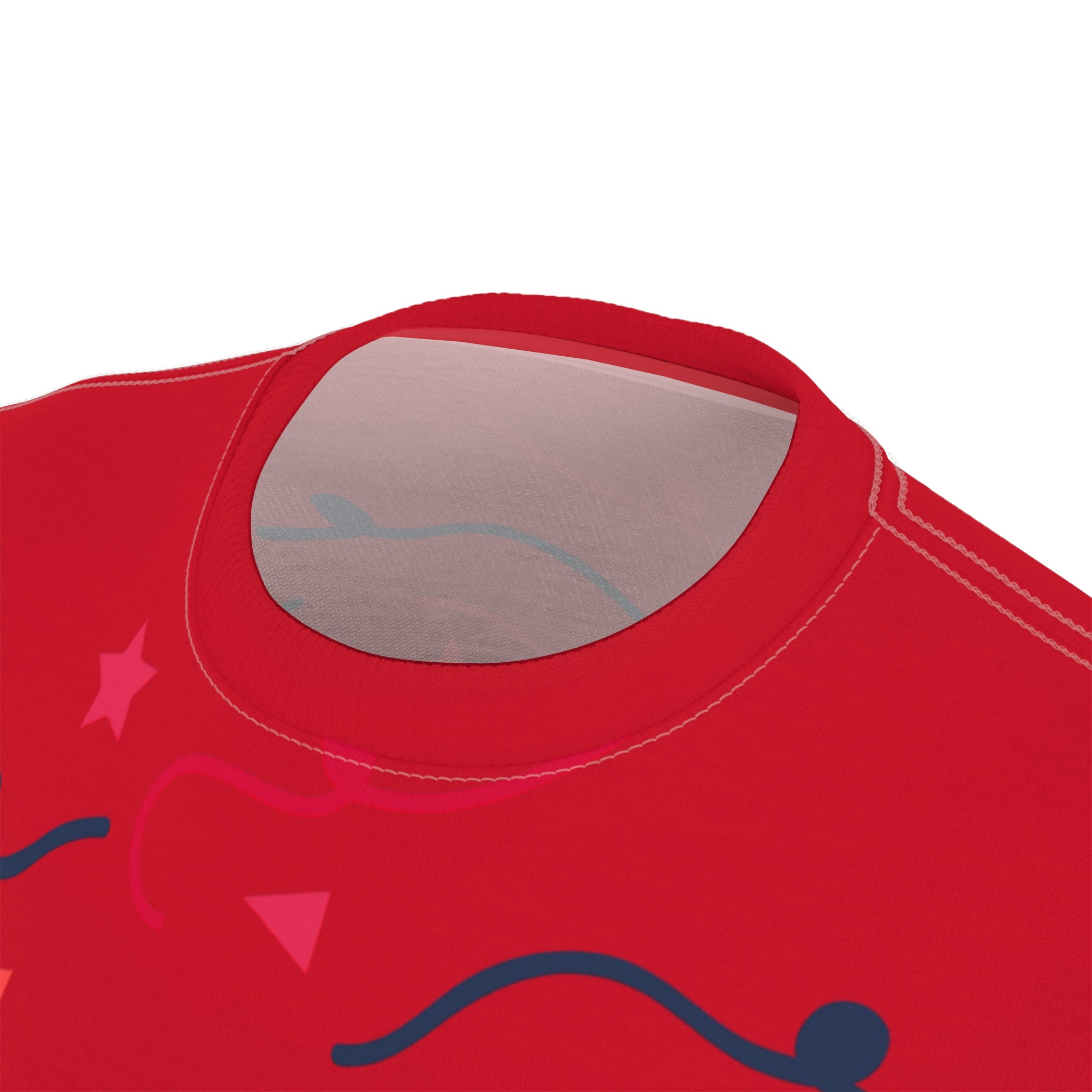 English Language Day Tee — Celebratory Red All-Over Print Shirt