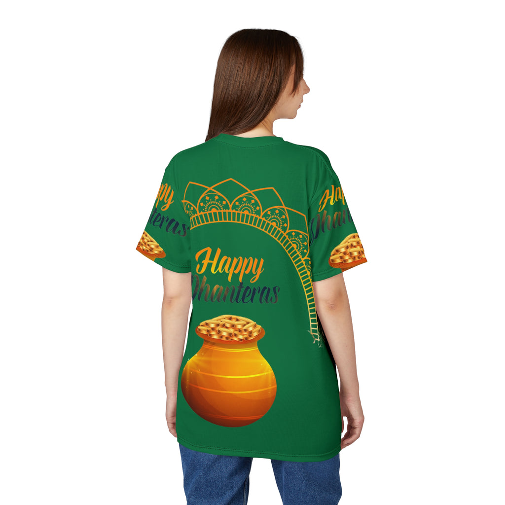 Dhanteras Celebration Tee — "Happy Dhanteras" Pot Design