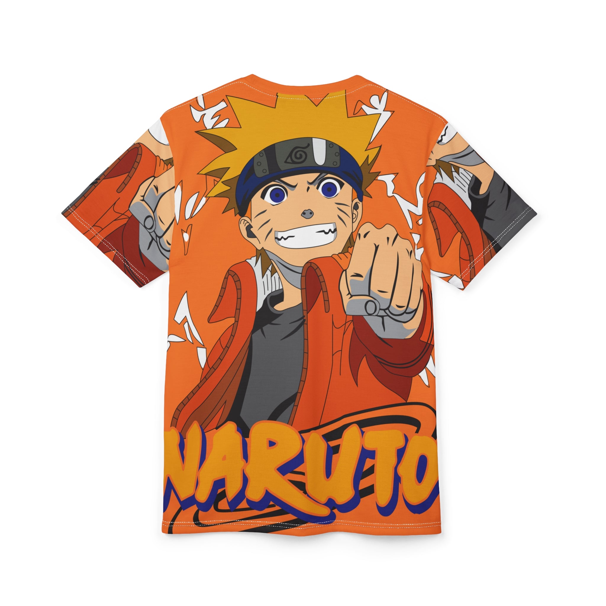 Naruto Anime Graphic Tee — All-Over Print Orange Ninja T‑Shirt
