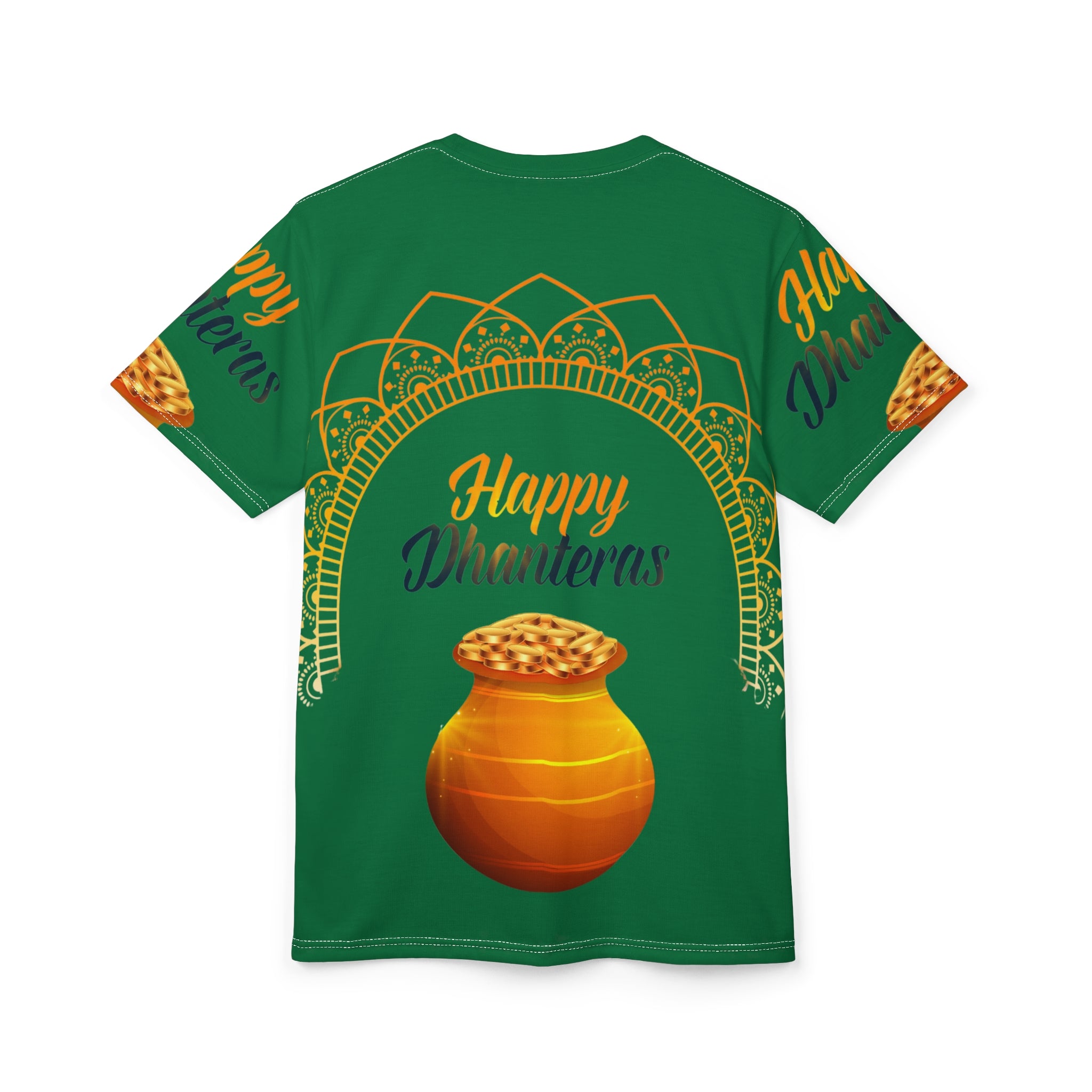 Dhanteras Celebration Tee — "Happy Dhanteras" Pot Design