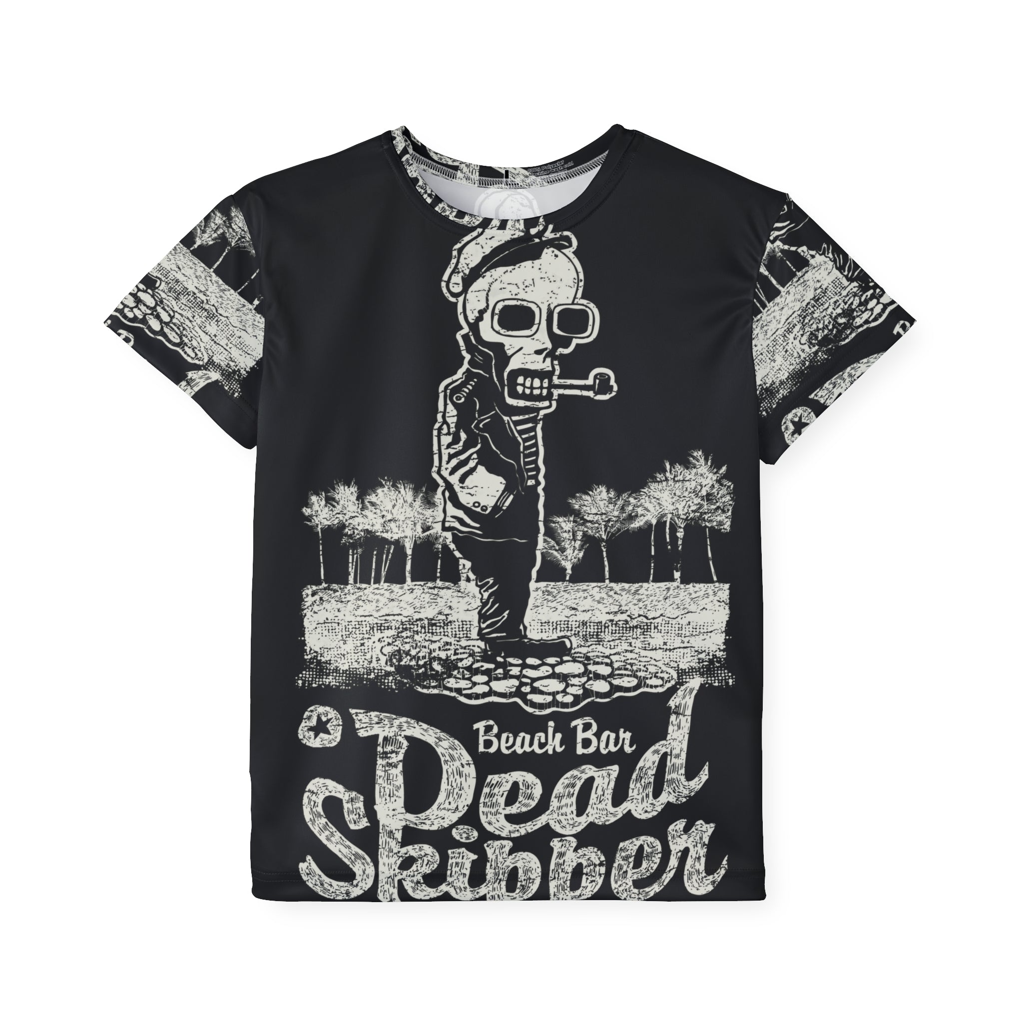 Kids Jersey — 'Dead Skipper' Beach Bar Skull Graphic Tee