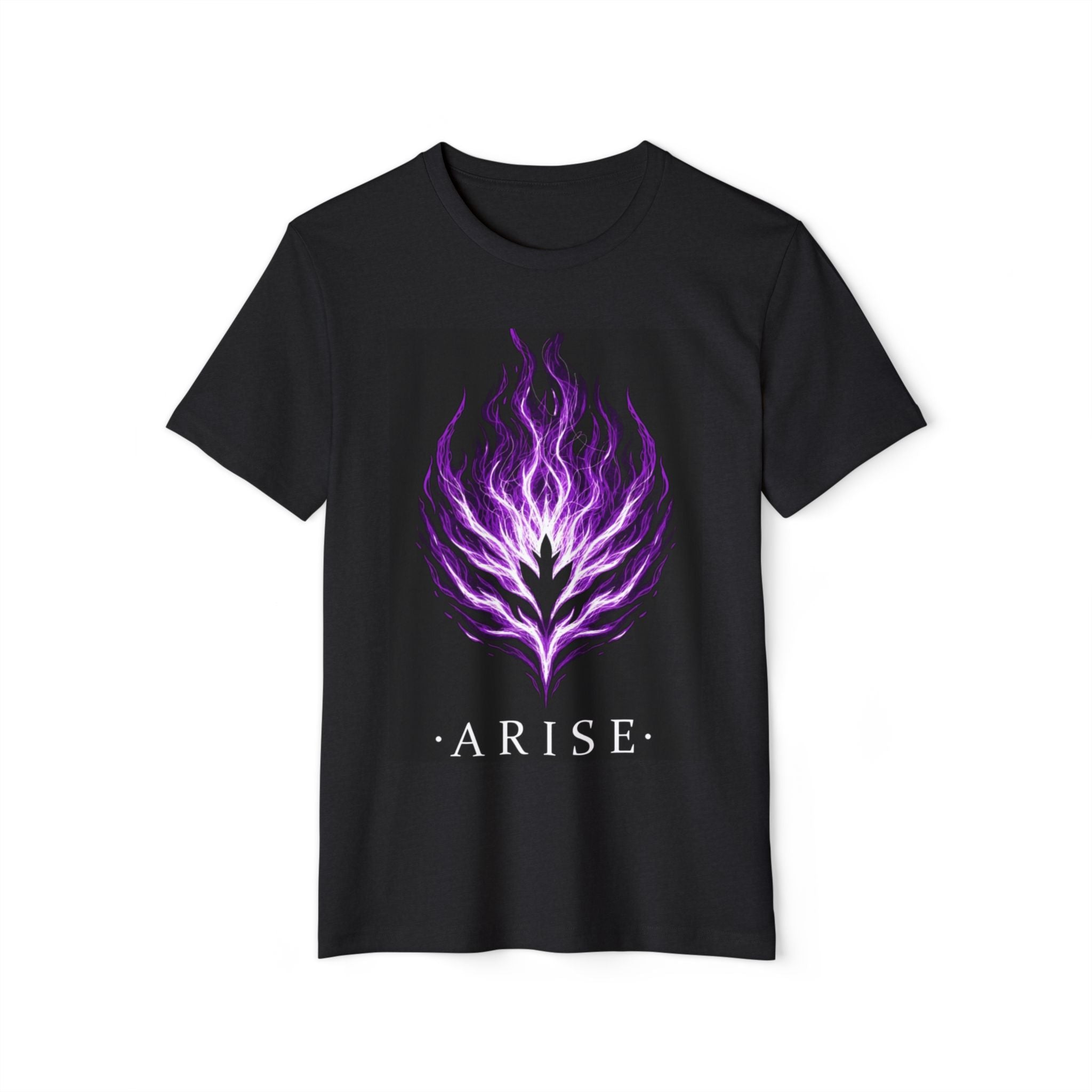 Arise Purple Flame T-Shirt — Mystic Gothic Graphic Tee