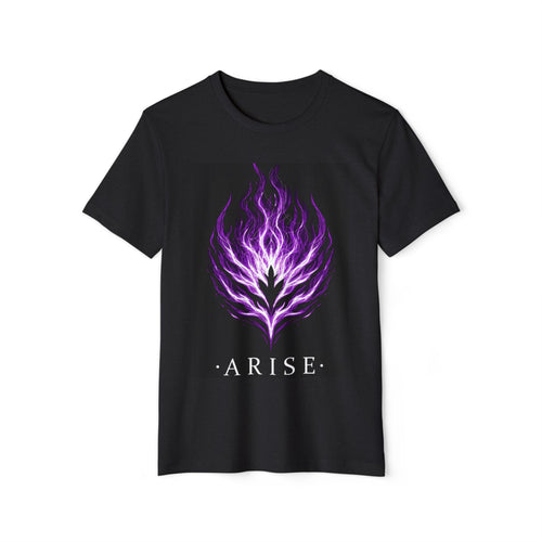 Arise Purple Flame T-Shirt — Mystic Gothic Graphic Tee