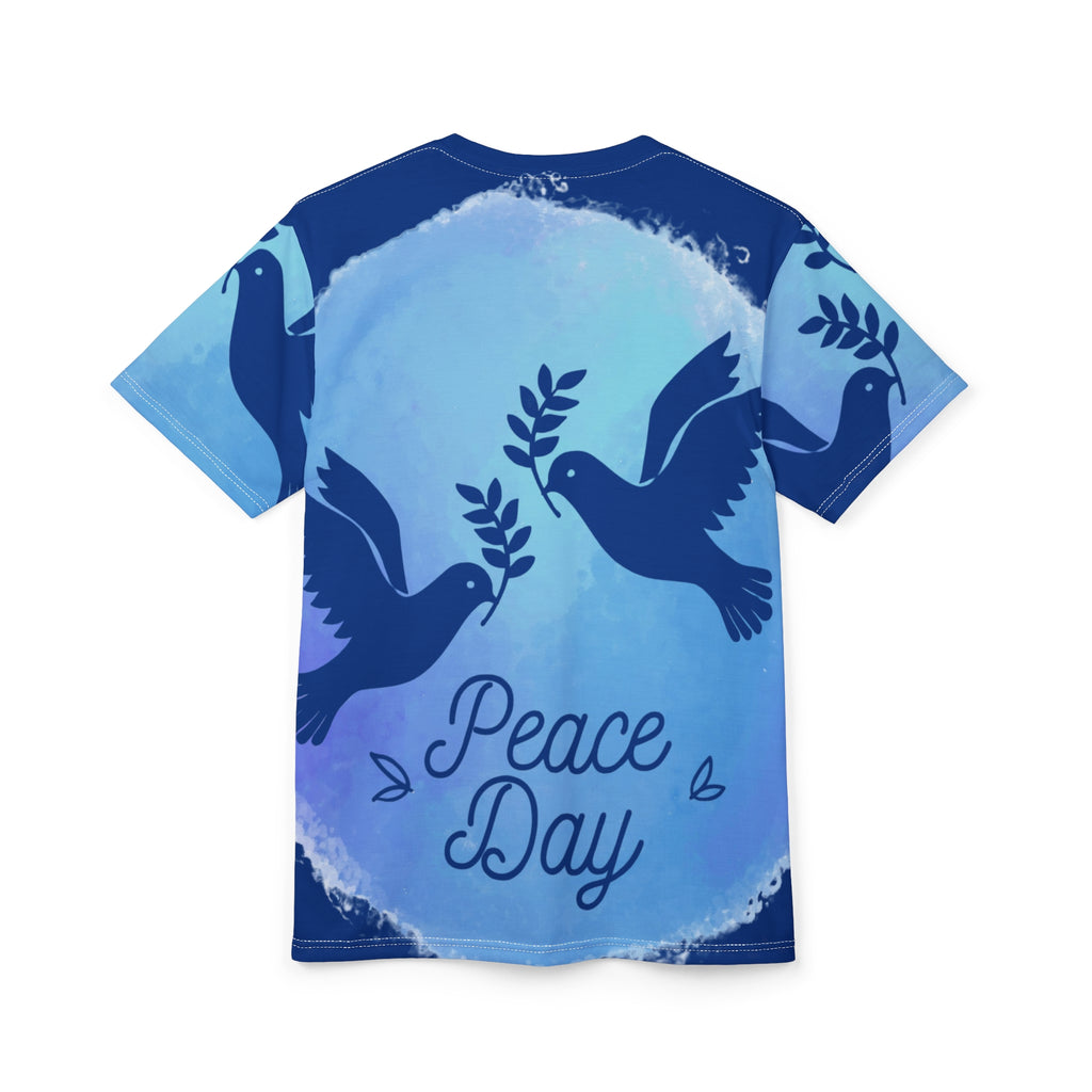 Peace Day All-Over Print Tee with Dove Design