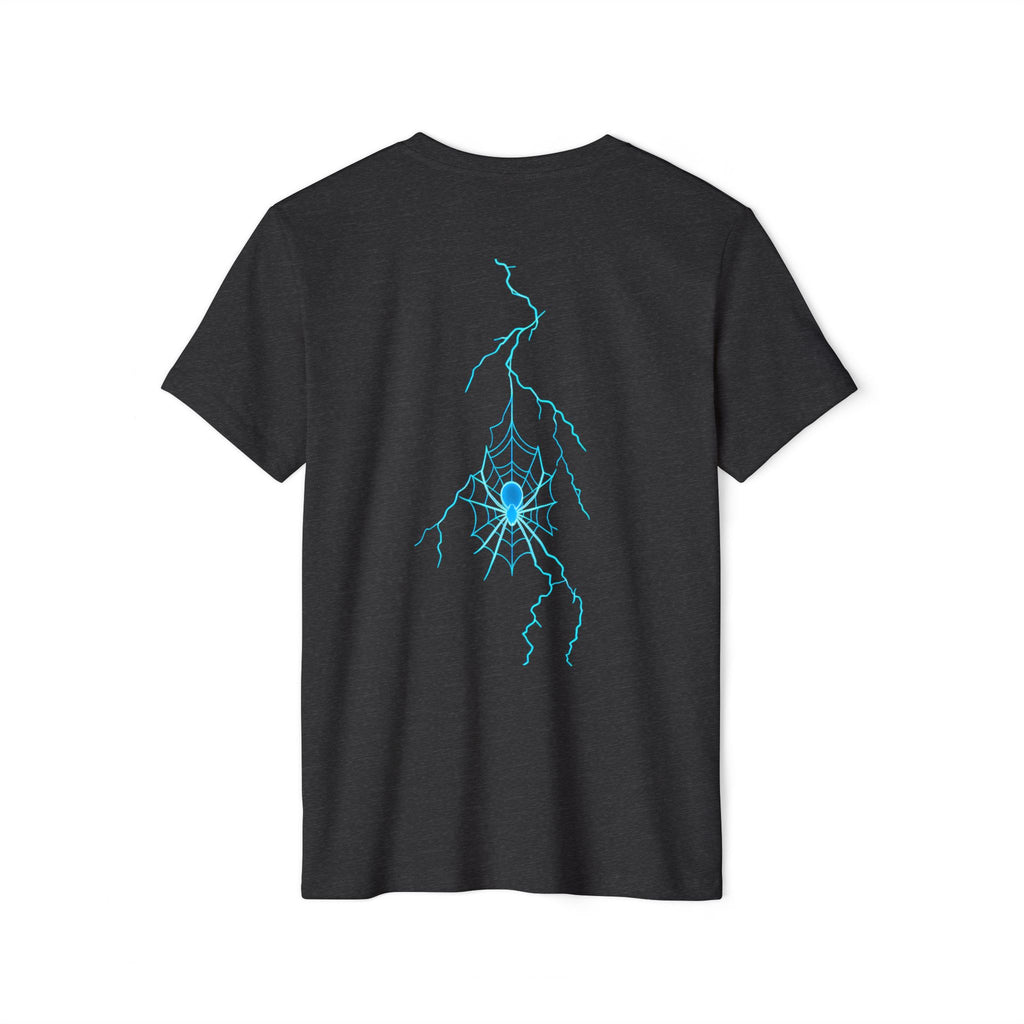 Electric Spiderweb T-Shirt — Neon Lightning Goth Graphic Tee
