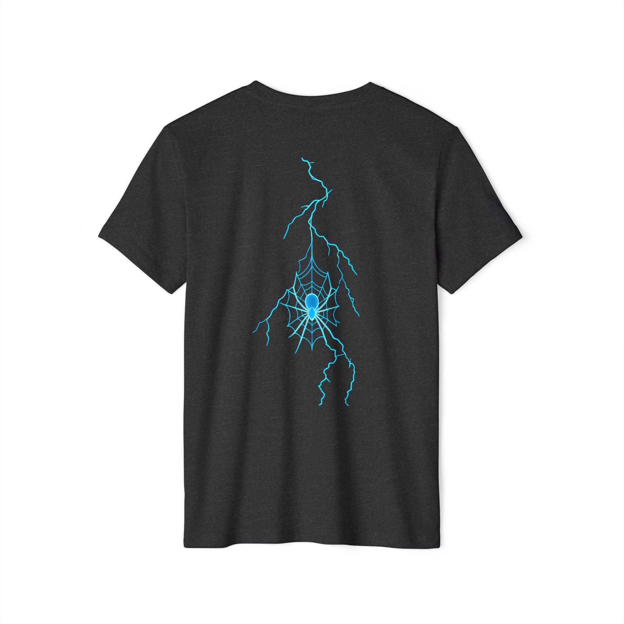 Electric Spiderweb T-Shirt — Neon Lightning Goth Graphic Tee