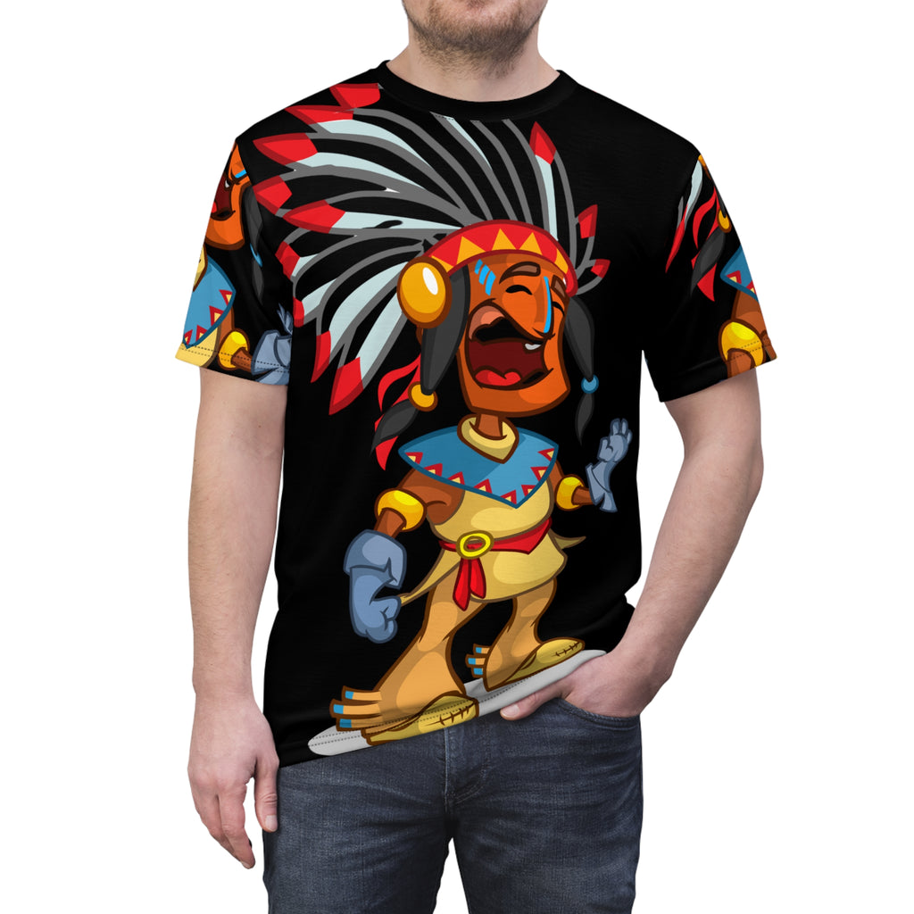 Cartoon Native Chief Tee Shirt
