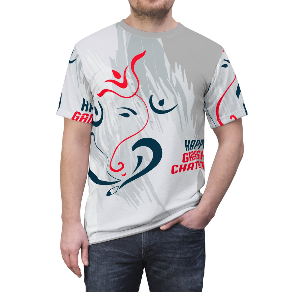 Ganesh Chaturthi Graphic Tee — Lord Ganesha AOP Cut & Sew Shirt