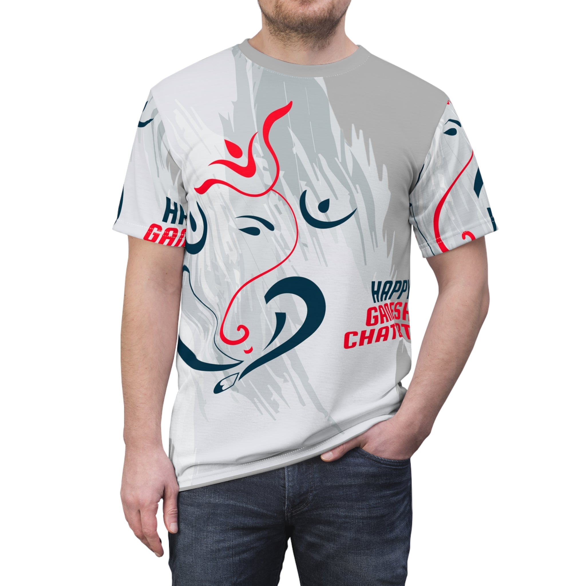 Ganesh Chaturthi Graphic Tee — Lord Ganesha AOP Cut & Sew Shirt