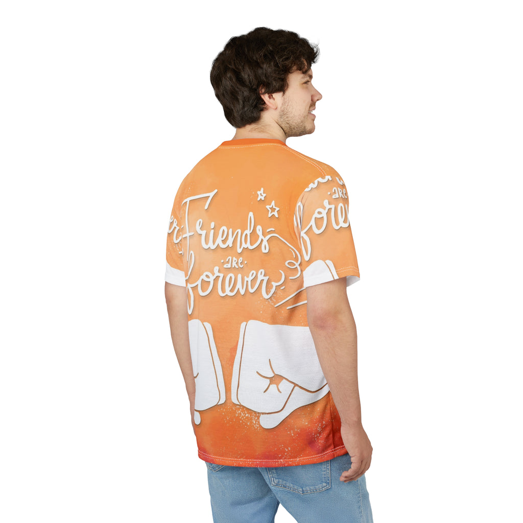 Friends Are Forever Tee — Orange Fist Bump Friendship T-Shirt