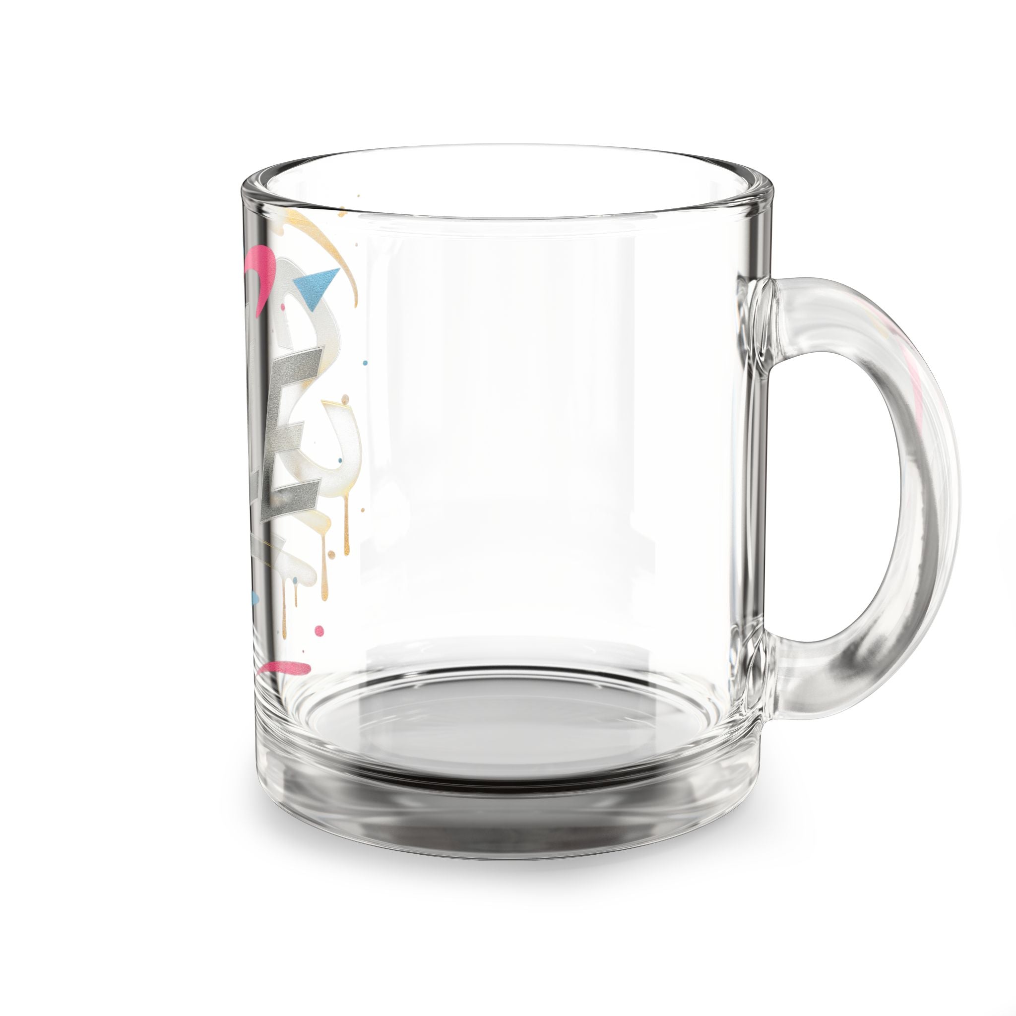Style Glass Mug — Retro Color Splash 10oz Coffee & Tea Cup