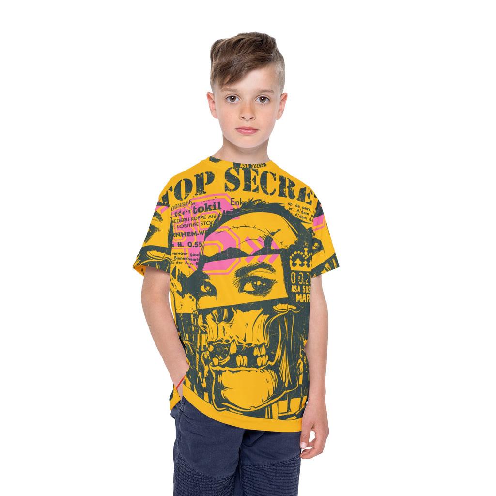Kids Jersey - 'Top Secret' Graffiti Skull All-Over Print