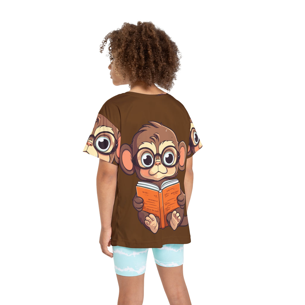 Kids Jersey — Cute Monkey Reading Book All-Over Print