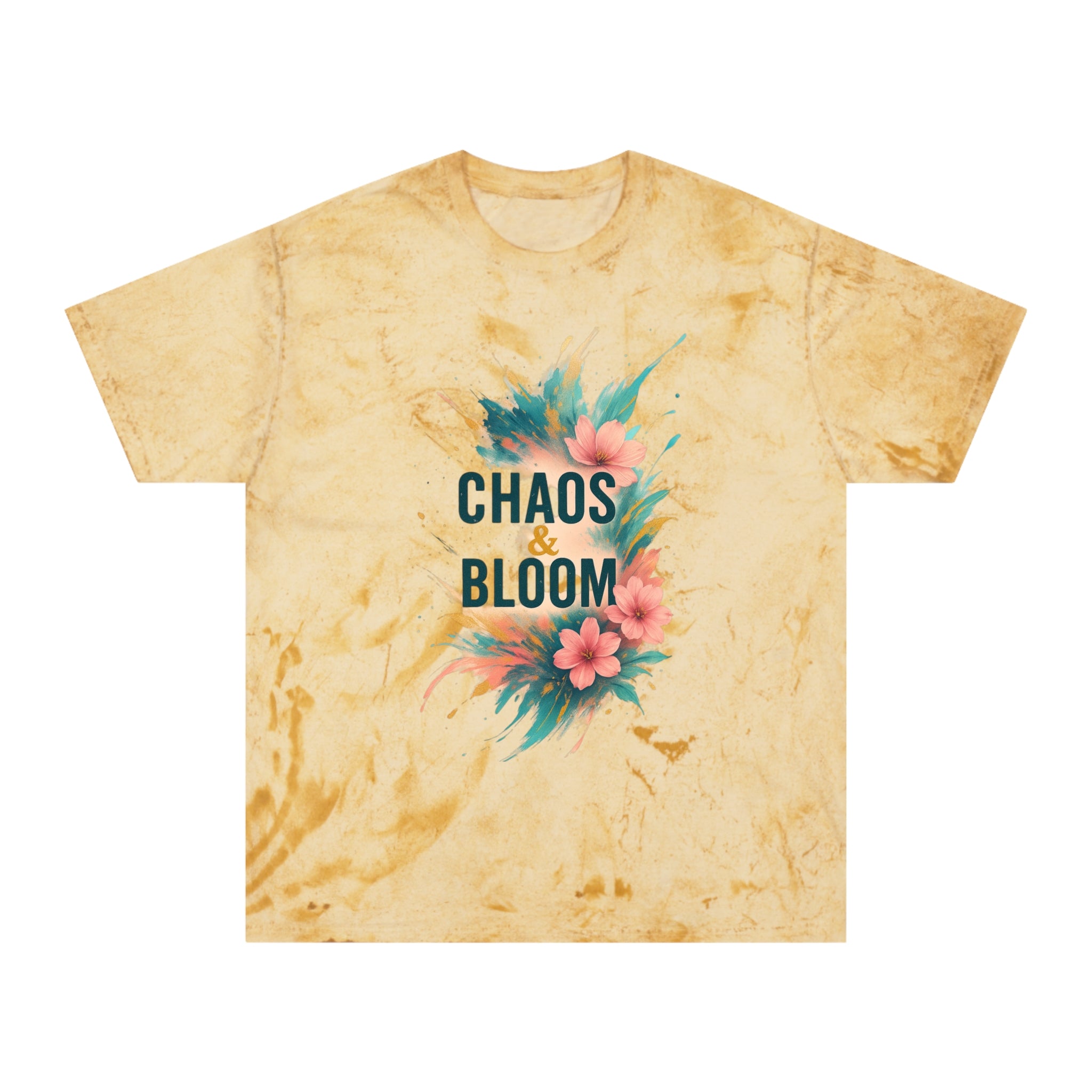 Unisex Bohemian Floral T-Shirt, Chaos & Bloom Tee, Summer Shirt, Gift for Nature Lovers, Trendy Casual Wear, Unique Statement Tee
