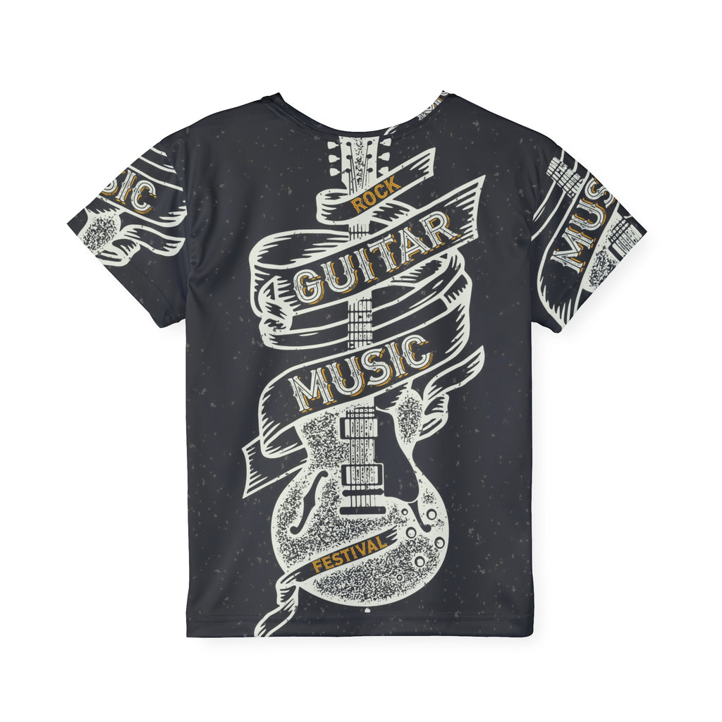 Kids Guitar Music Jersey — Rock Festival Graphic Tee