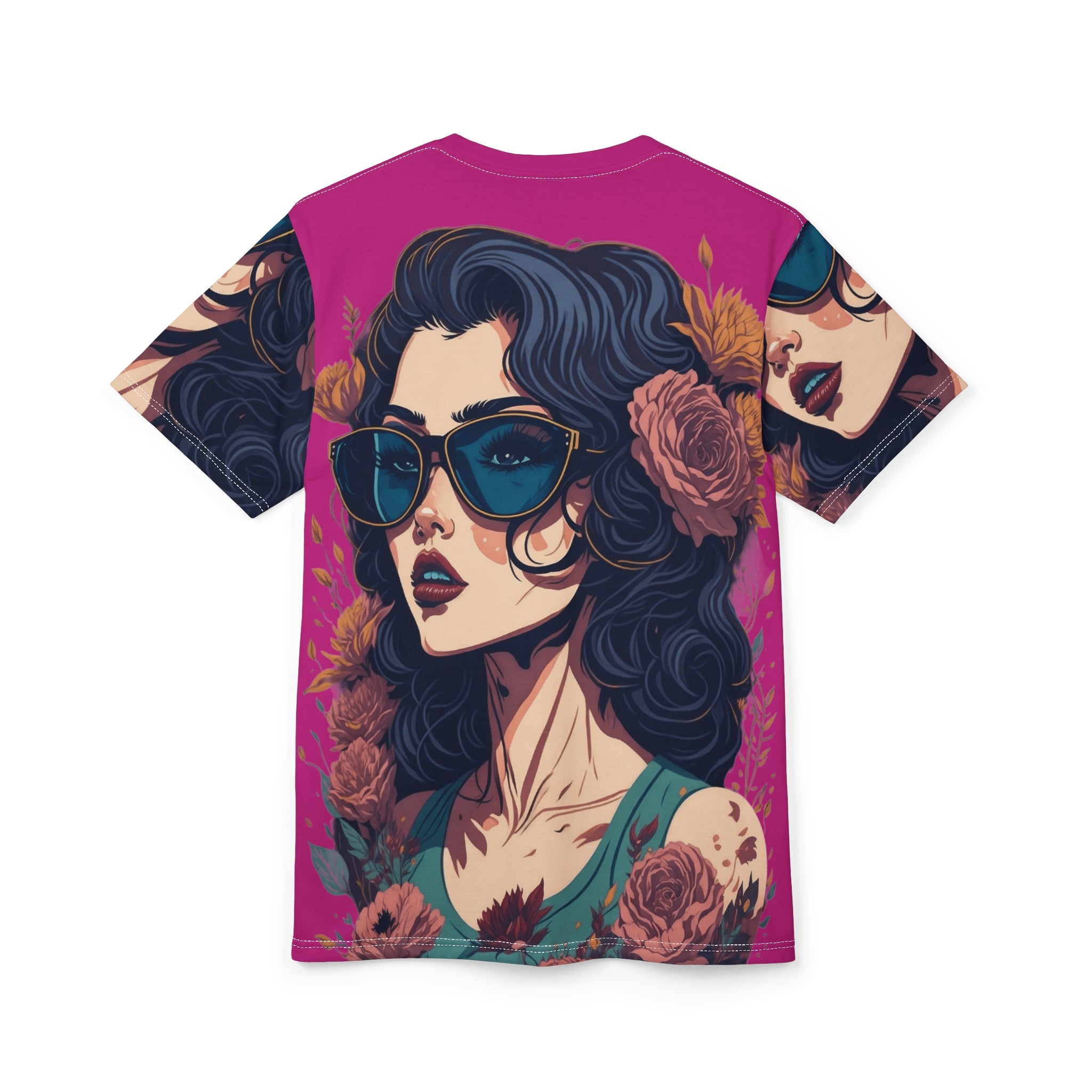 Retro Floral Sunglasses Art Tee