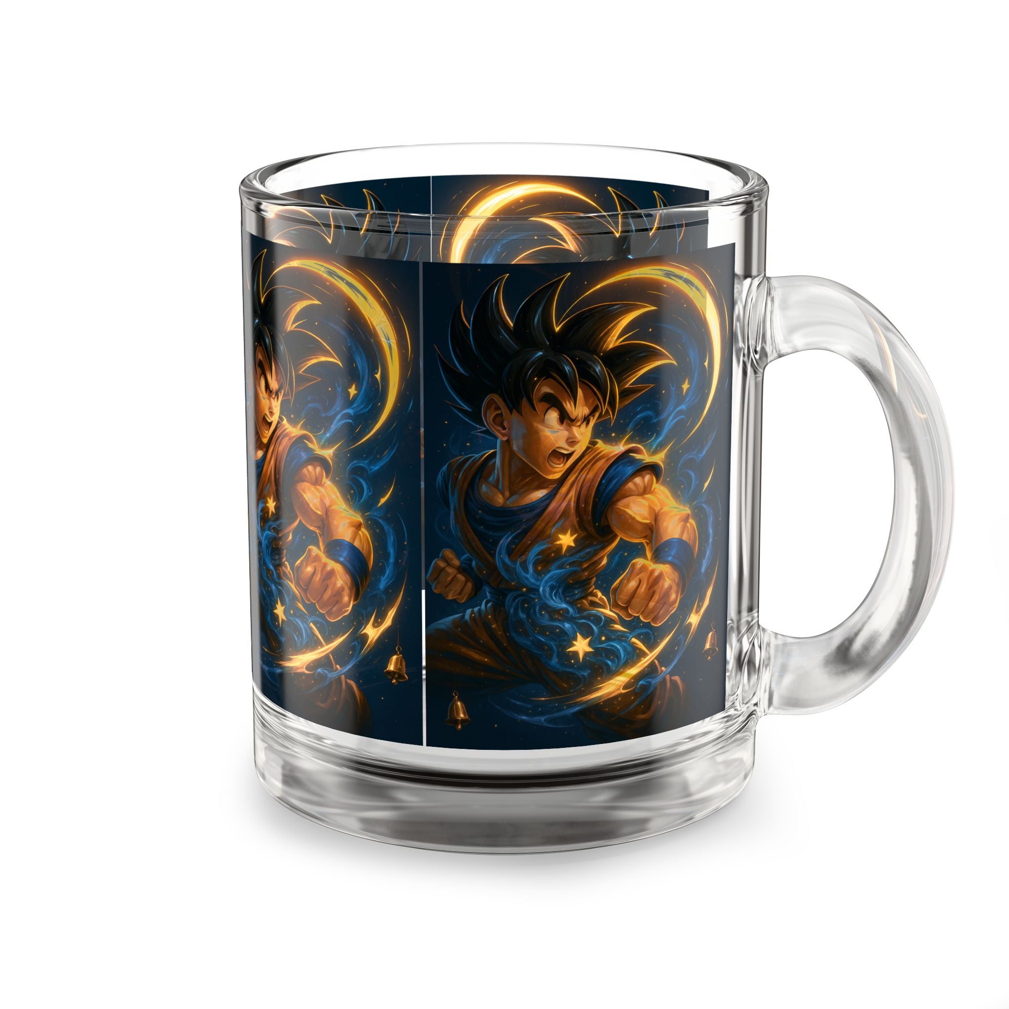 Dragon Warrior Glass Mug — 10oz Anime Energy Coffee Cup