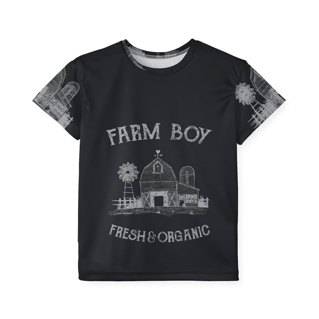 Kids Jersey — "Farm Boy Fresh & Organic" Graphic Tee