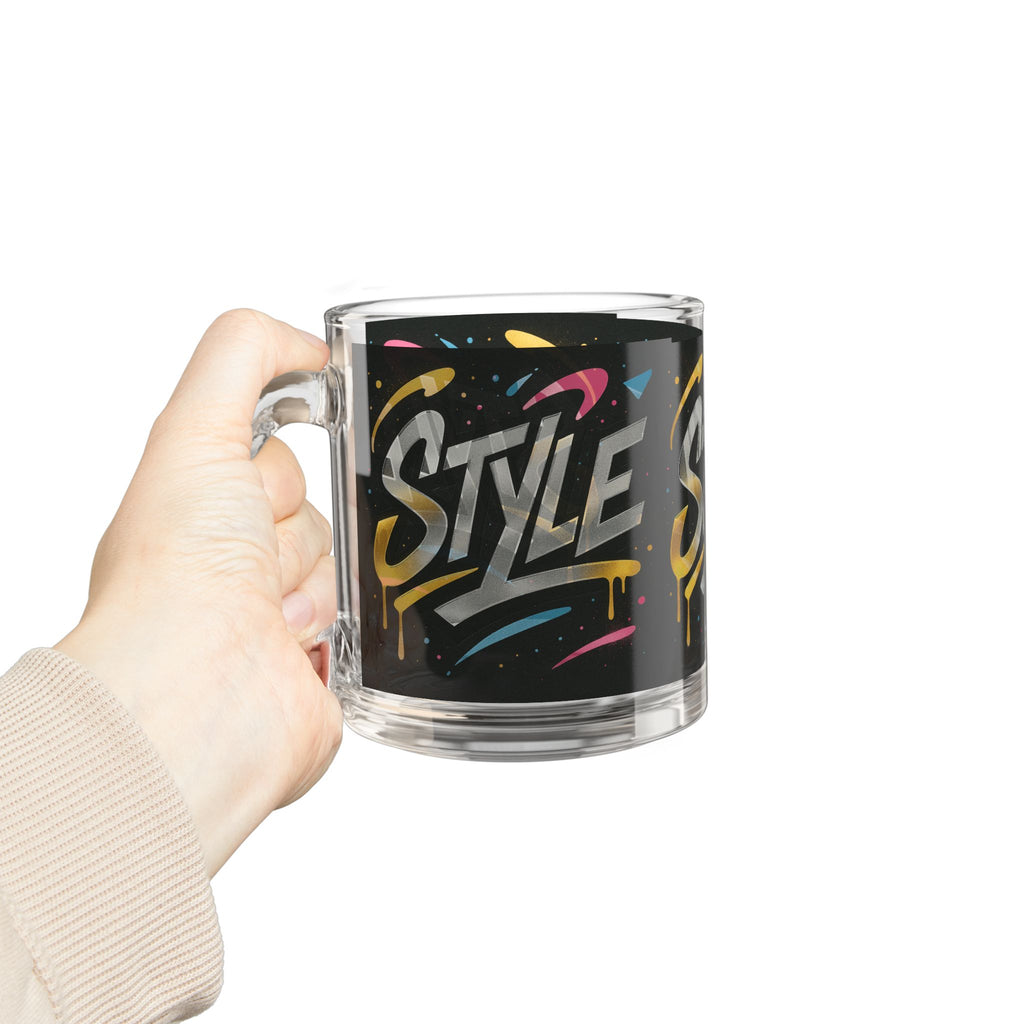 Glass Mug — 'Style' Graffiti Design 10oz
