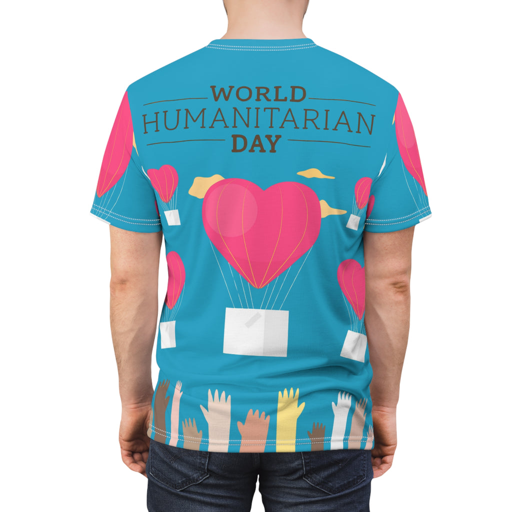 World Humanitarian Day Tee — Heart Balloon Charity All-Over Print
