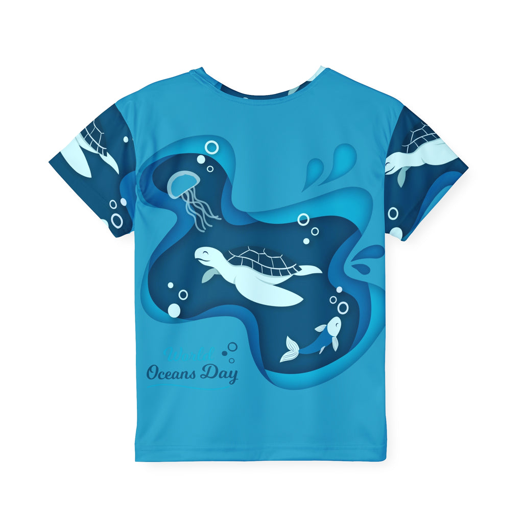 Kids Jersey – Oceans Day Turtle & Jellyfish All-Over Print