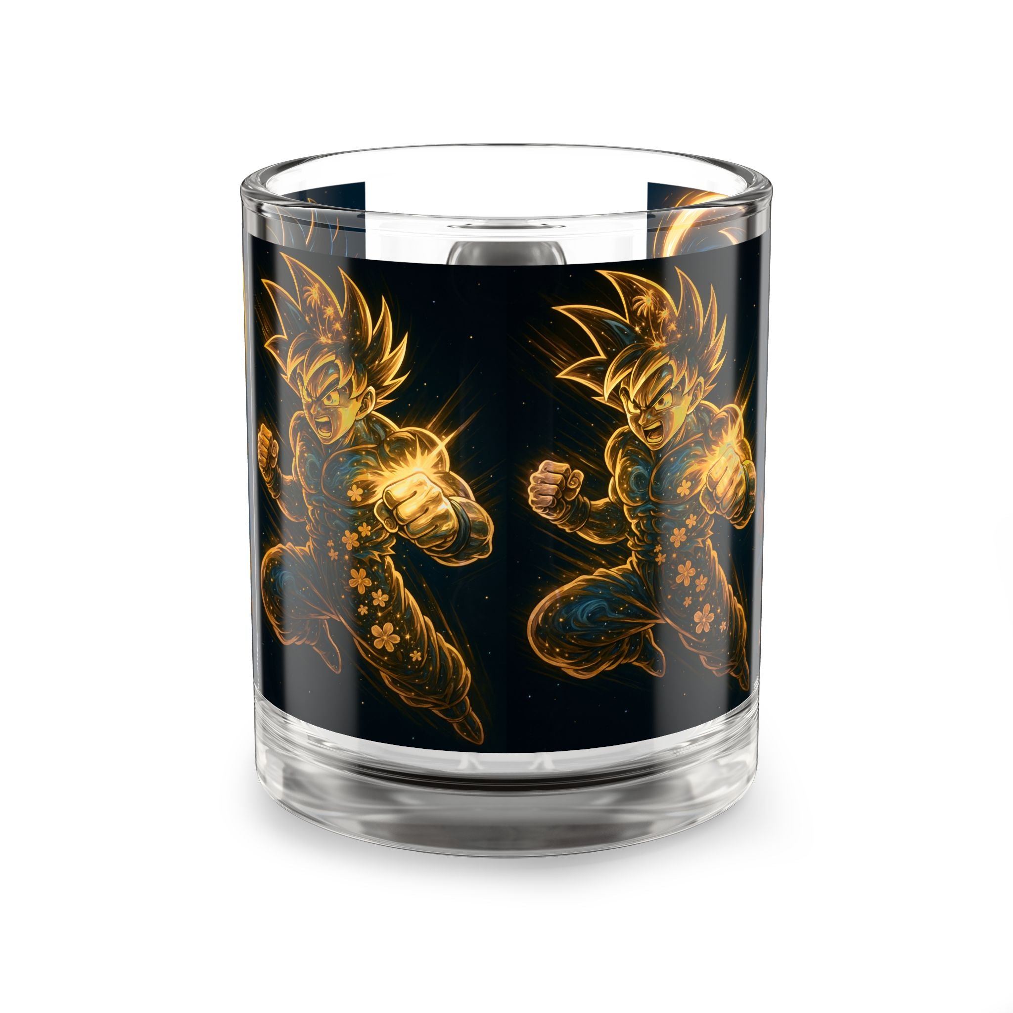 Goku Energy Glow Glass Mug — 10oz Anime Coffee Cup