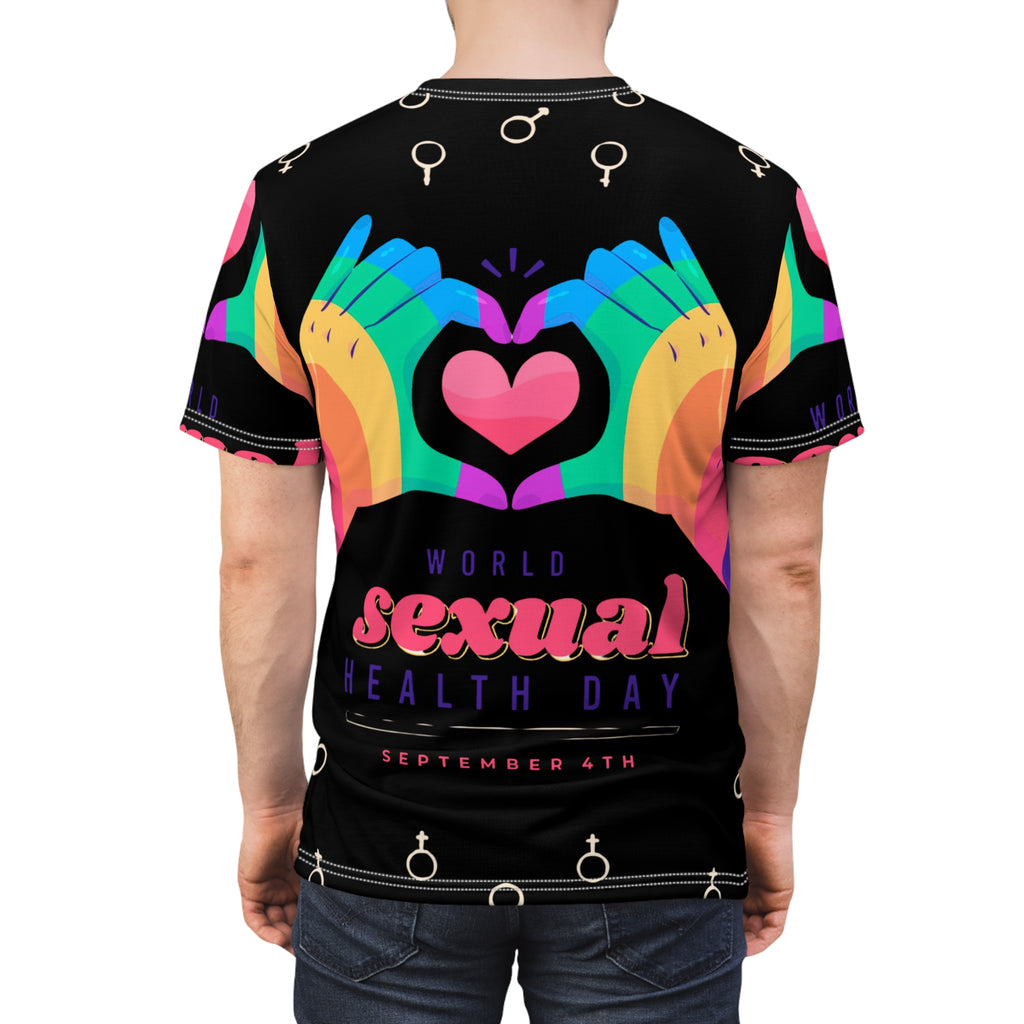 World Sexual Health Day Tee – Rainbow Heart Hands Graphic Shirt (September 4th)