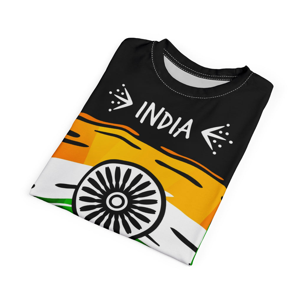 India Independence Day T-Shirt – Tricolor Flag Design (15th August)