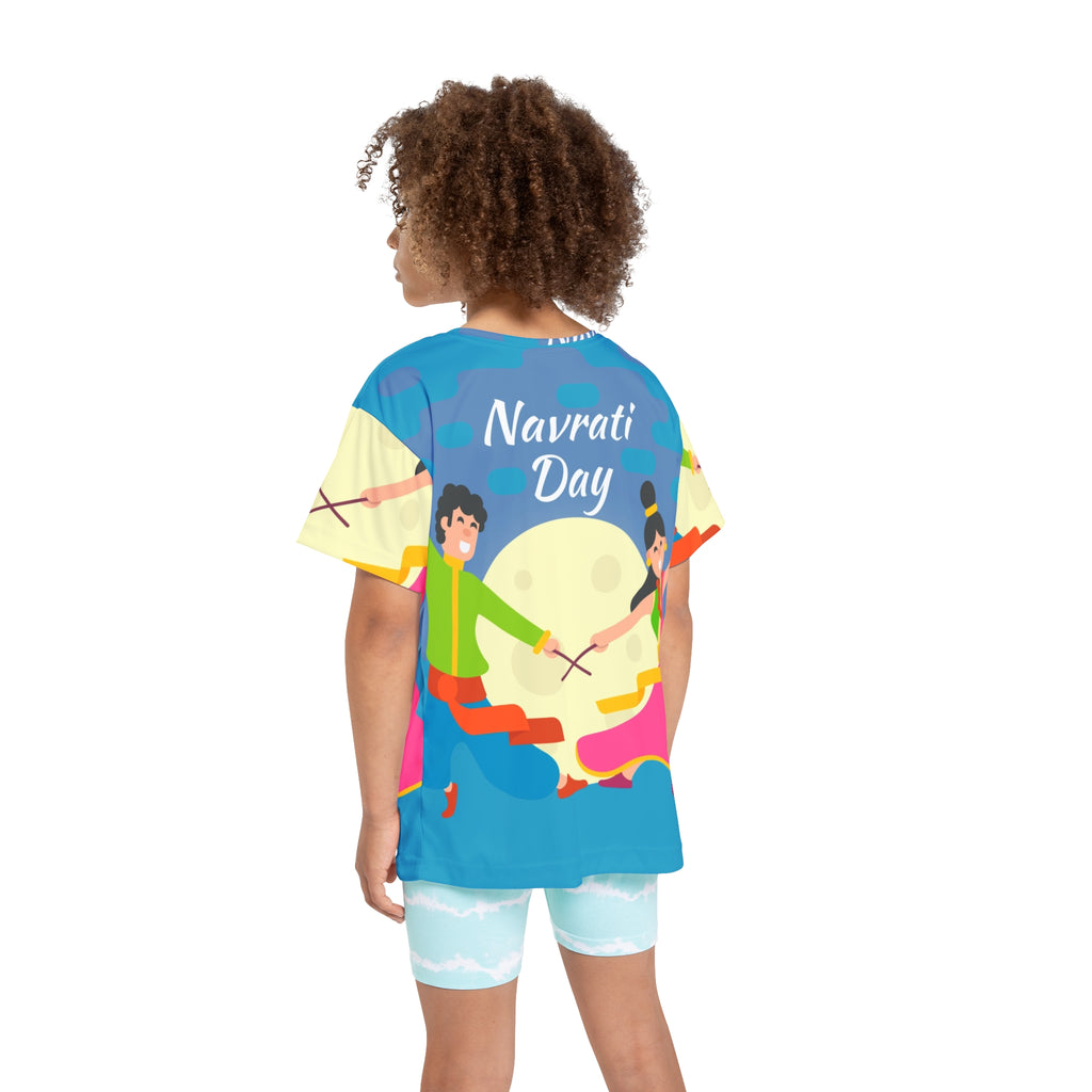 Navratri Kids Jersey — Colorful Dandiya Dance Tee