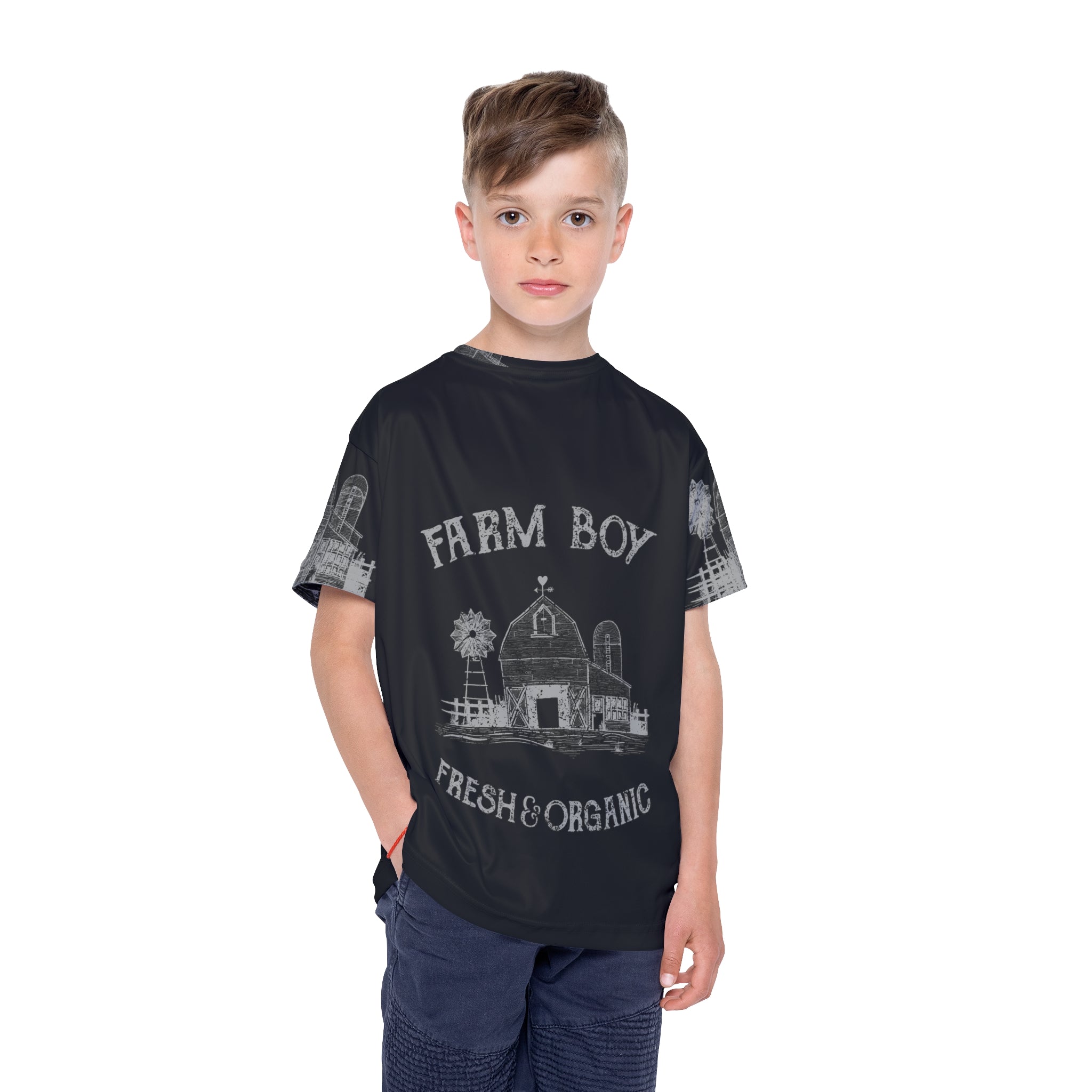 Kids Jersey — "Farm Boy Fresh & Organic" Graphic Tee