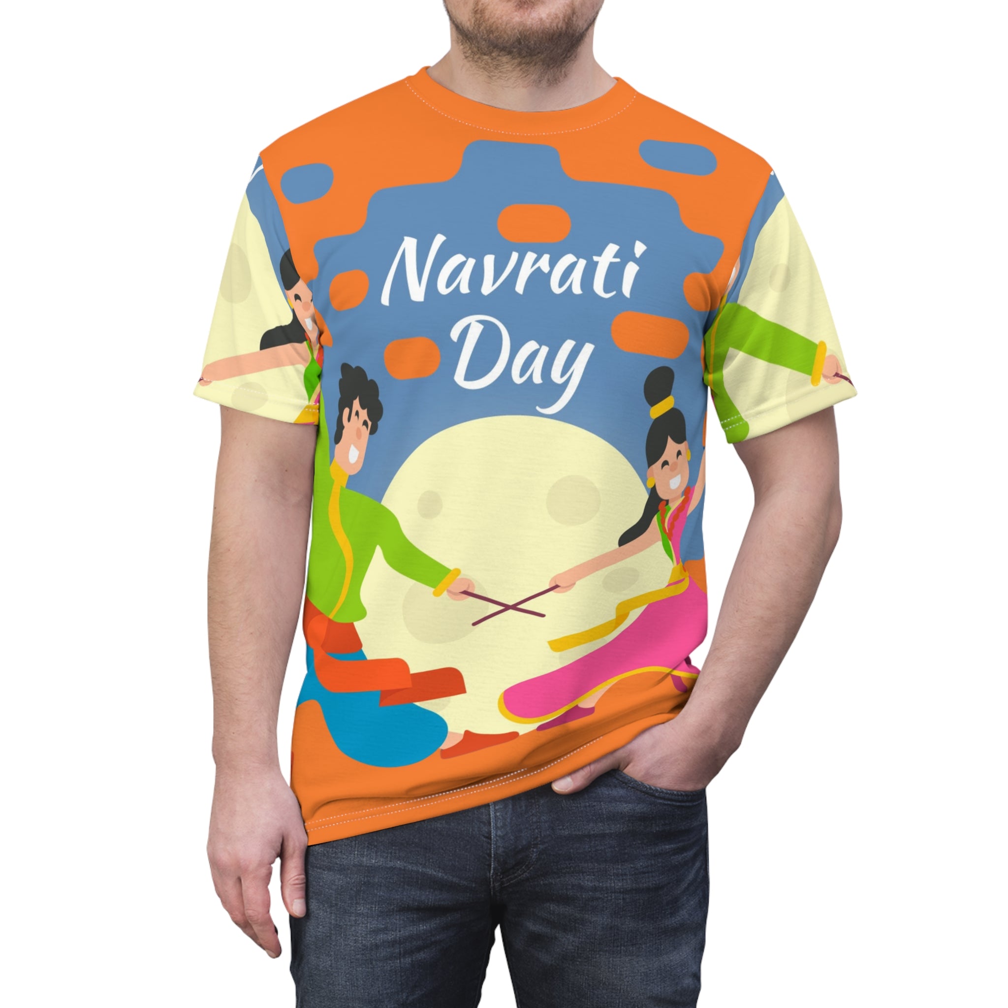 Navratri Day Tee — Colorful Dandiya Dance Festival Shirt