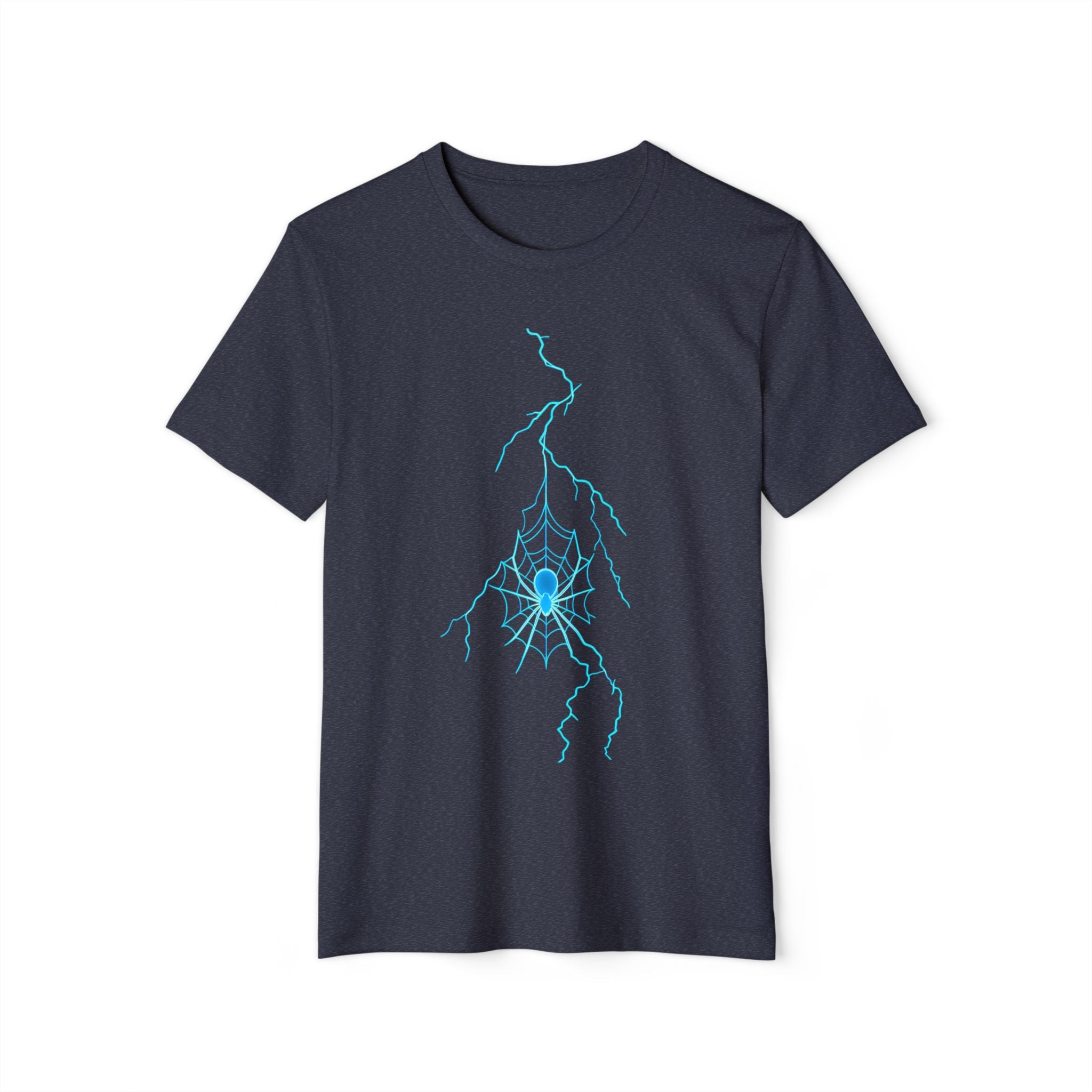 Electric Spiderweb T-Shirt — Neon Lightning Goth Graphic Tee
