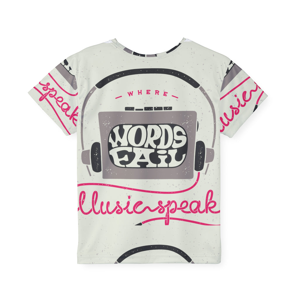 Kids Music Jersey – "Where Words Fail" Headphone Graphic Tee