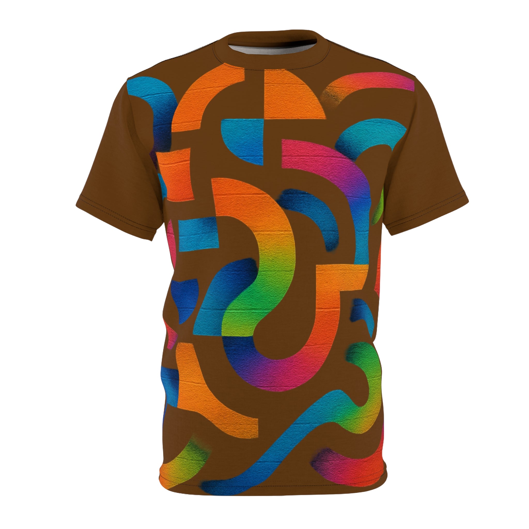 Abstract Rainbow Maze Tee — All-Over Print Cut & Sew T‑Shirt