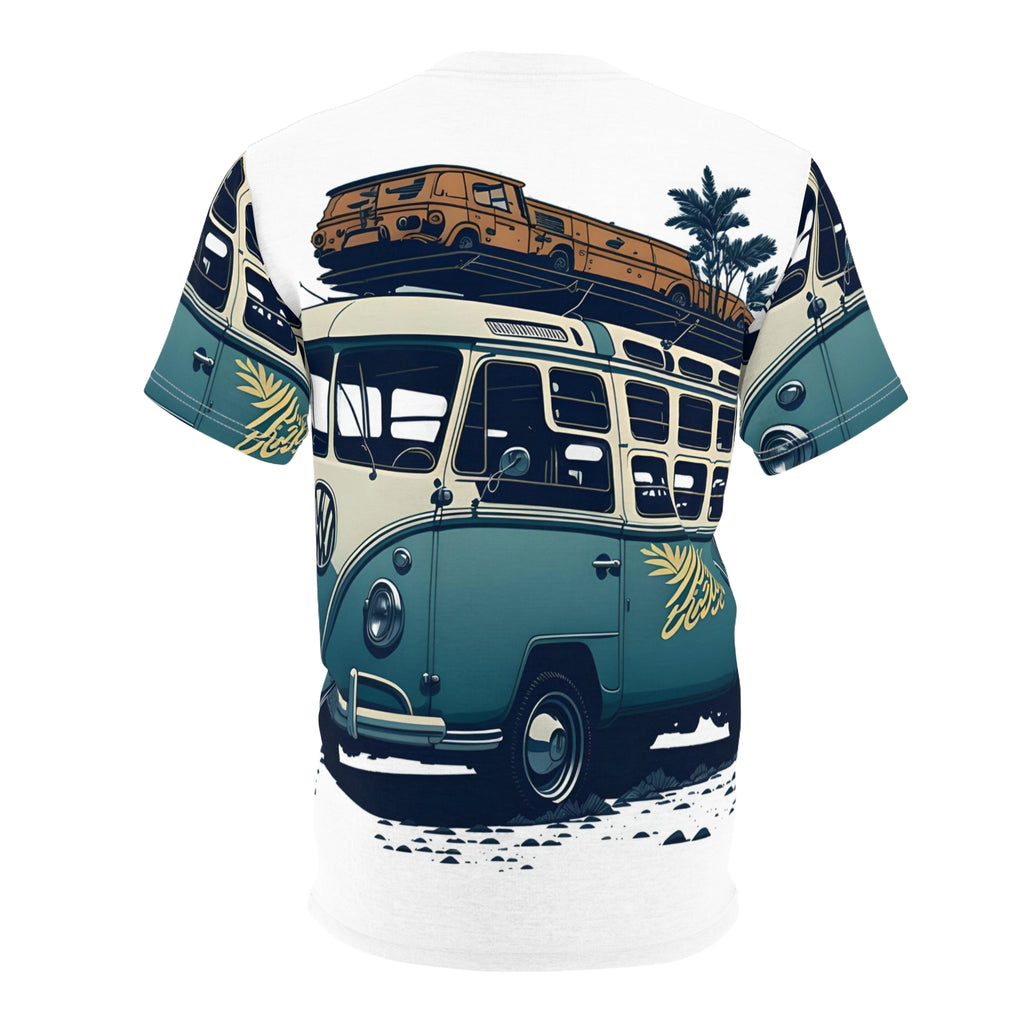 Retro Volkswagen Bus Tee - Vintage Style Cut & Sew Jersey T-Shirt