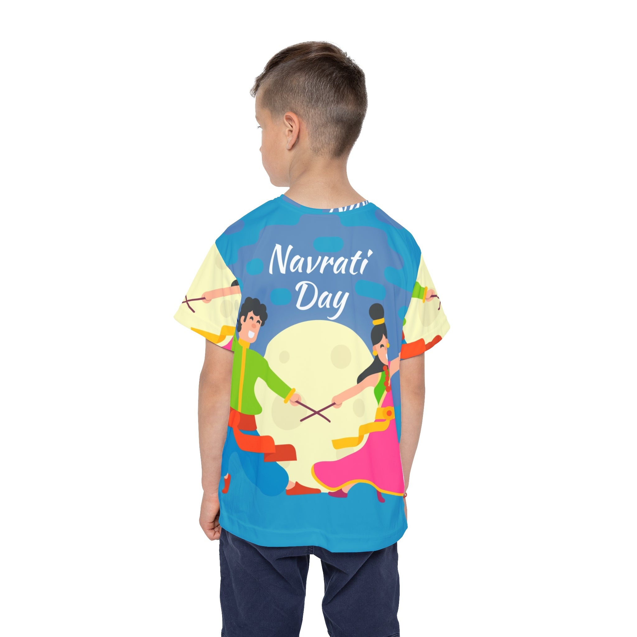 Navratri Kids Jersey — Colorful Dandiya Dance Tee