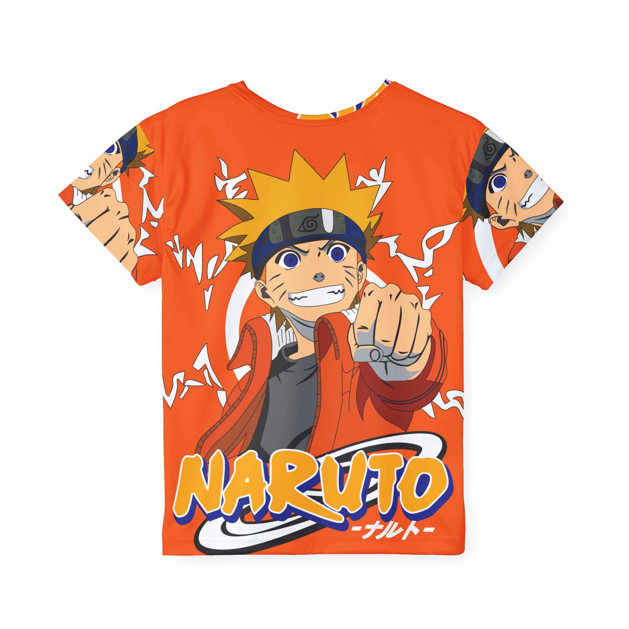 Kids Naruto Graphic Tee — Orange Anime Sports Jersey