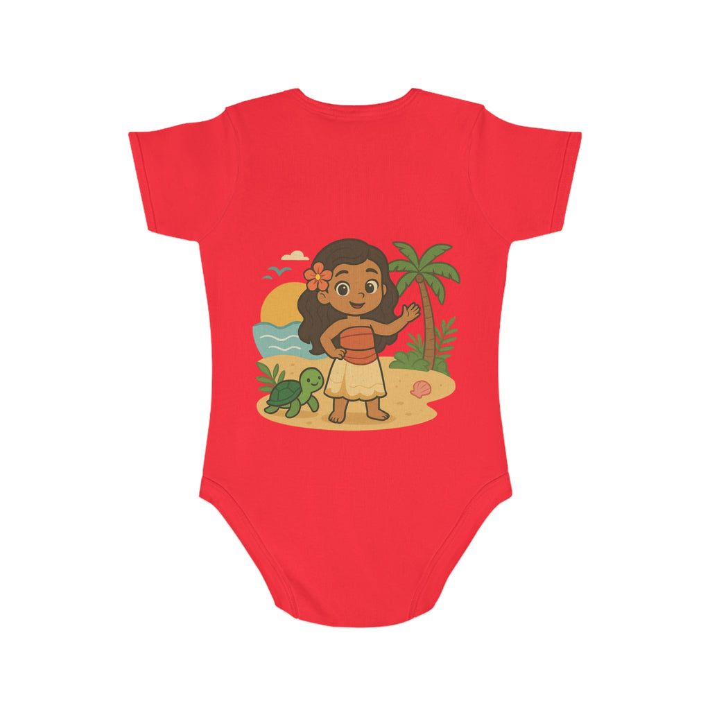 Tropical Baby Bodysuit with Island Design, Adorable Gift for Newborns, Baby Shower Present, Summer Vibes, Cute Infant Wear