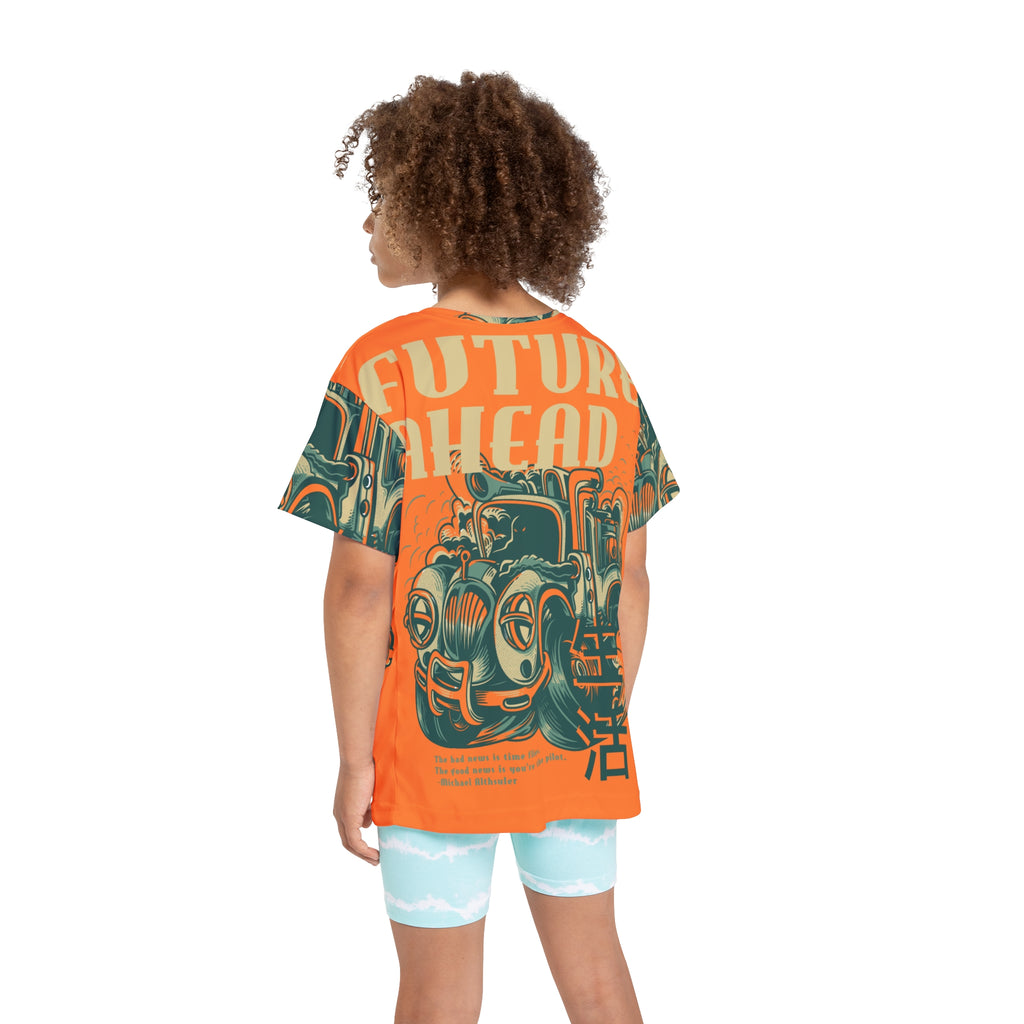 Kids Jersey — 'Future Ahead' Vintage Hot Rod Graphic