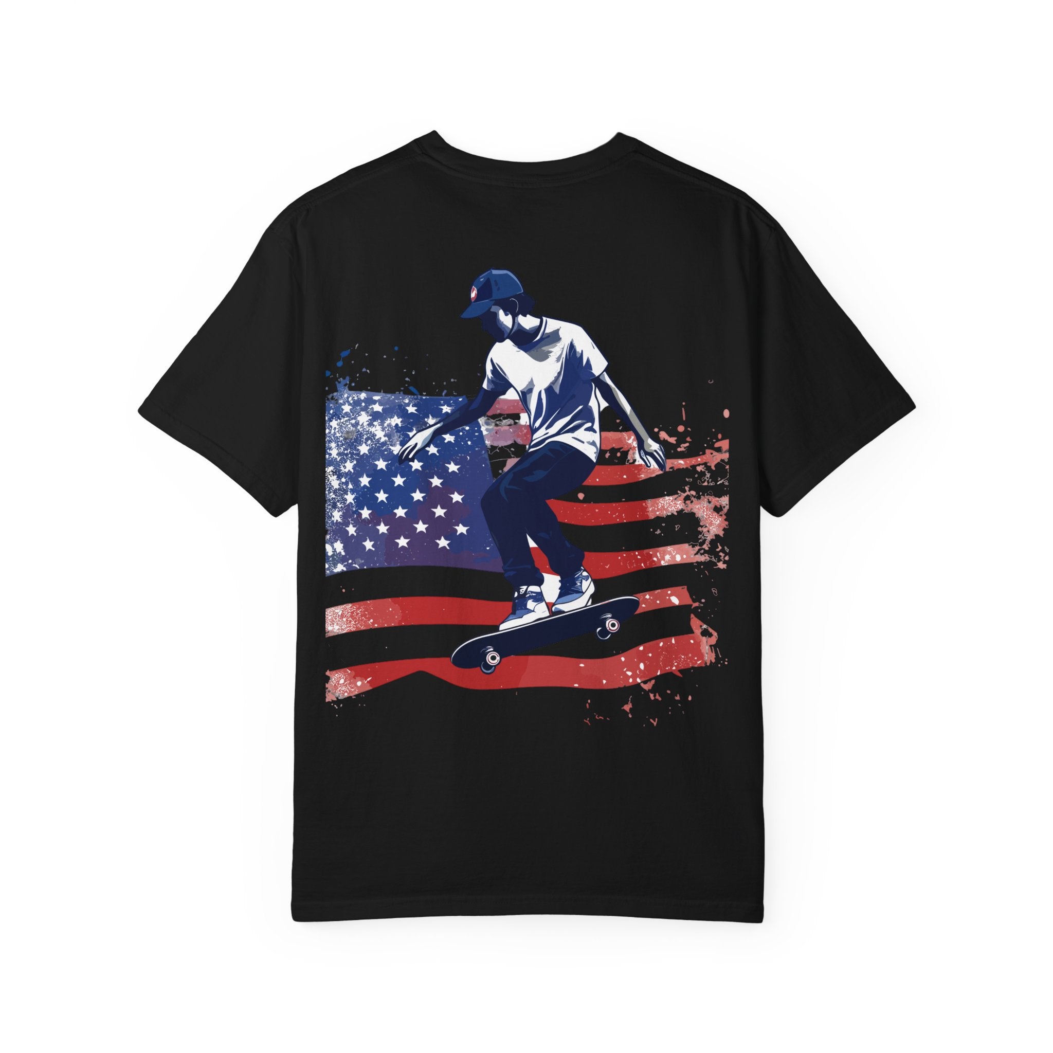 Skateboarder American Flag T-Shirt