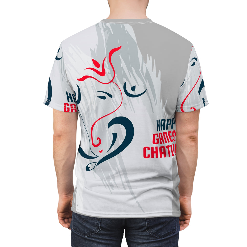 Ganesh Chaturthi Graphic Tee — Lord Ganesha AOP Cut & Sew Shirt