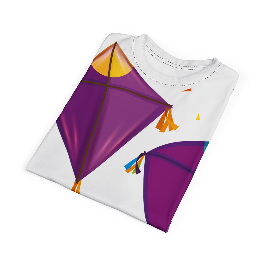 Makar Sankranti Kite Festival Tee — "Happy Makar Sankranti" All-Over Print T-Shirt