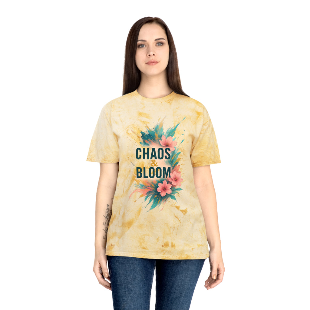 Unisex Bohemian Floral T-Shirt, Chaos & Bloom Tee, Summer Shirt, Gift for Nature Lovers, Trendy Casual Wear, Unique Statement Tee