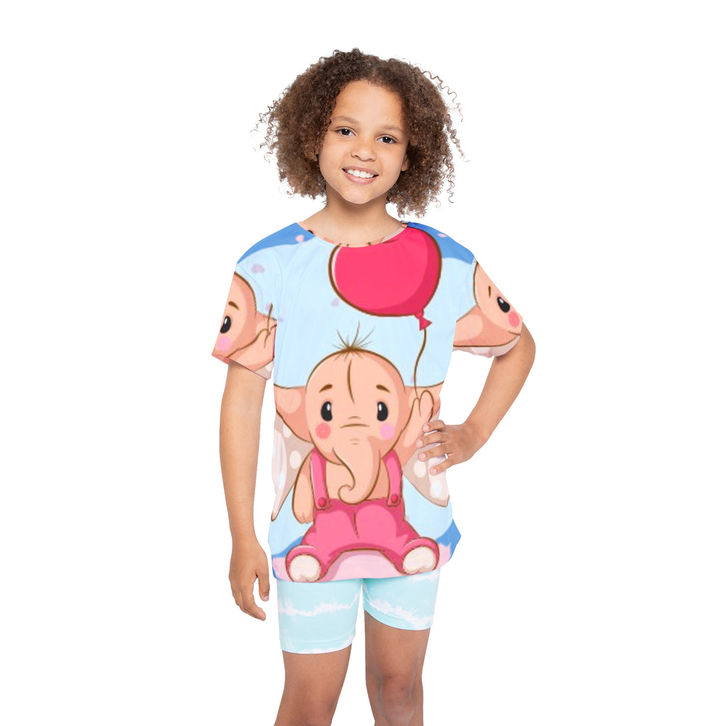 Kids Jersey — Cute Elephant Angel Baby Graphic All-Over Print