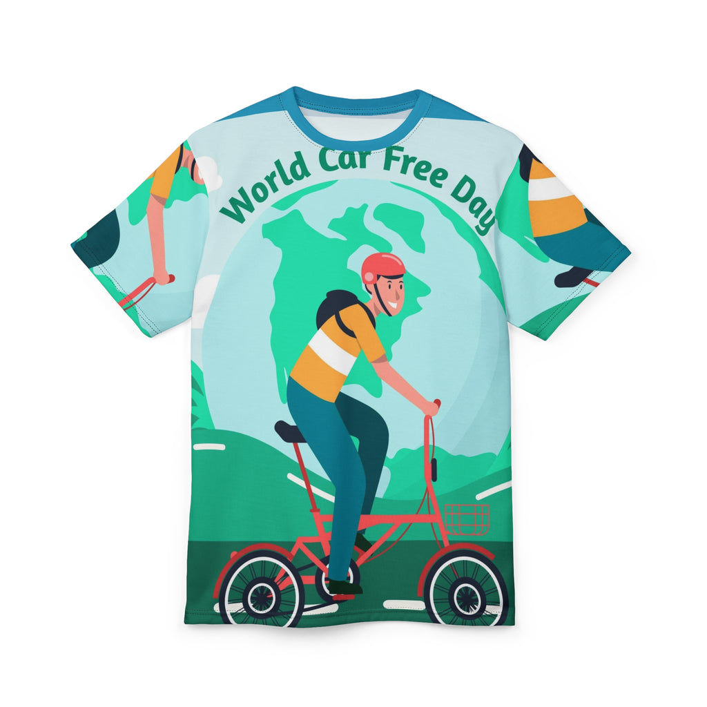 World Car Free Day Bike Tee — Eco-Friendly Cycling Graphic Shirt