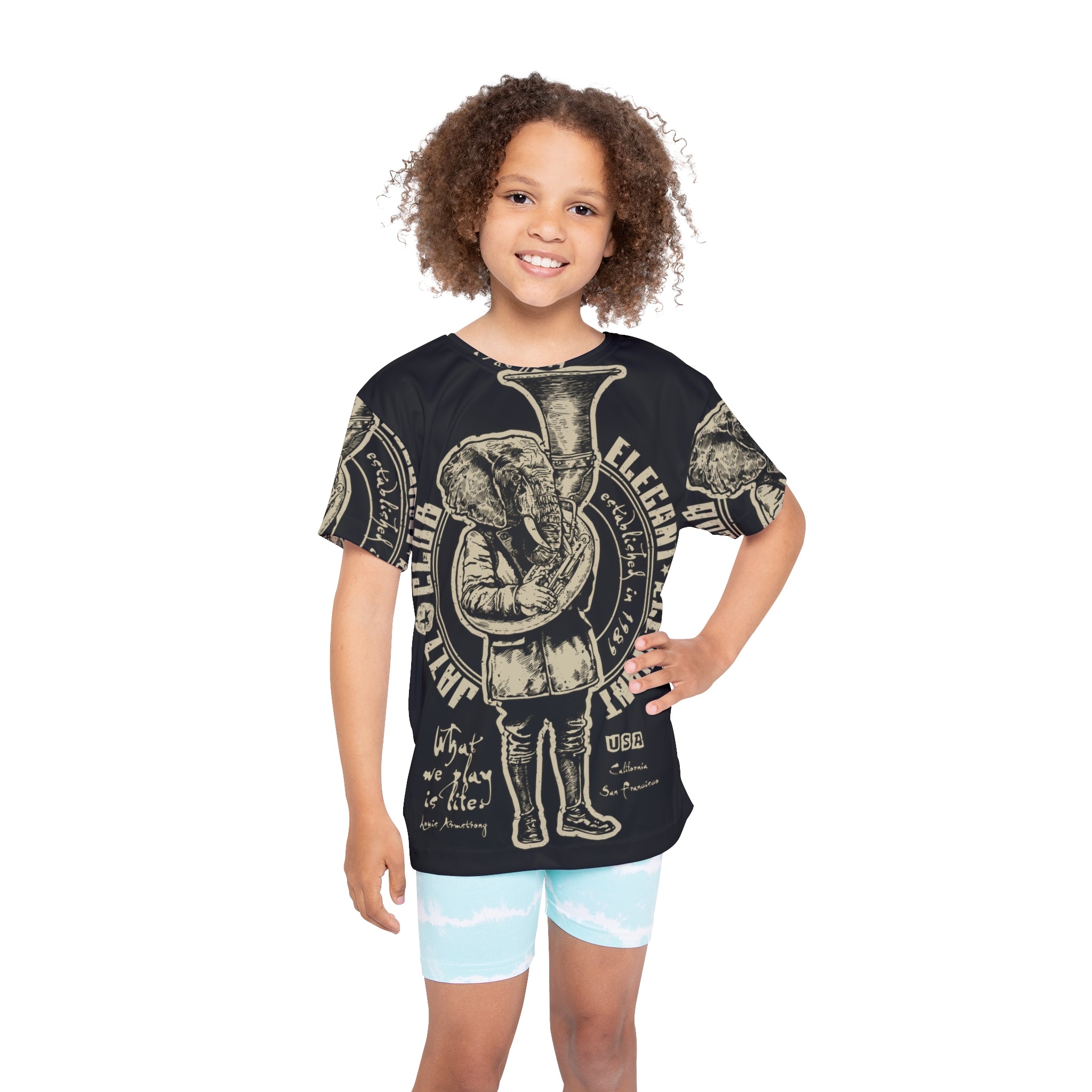 Kids Jersey — Vintage Elephant Tuba Graphic