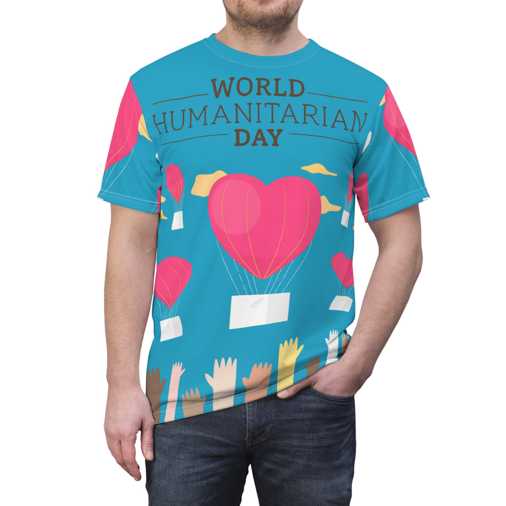 World Humanitarian Day Tee — Heart Balloon Charity All-Over Print