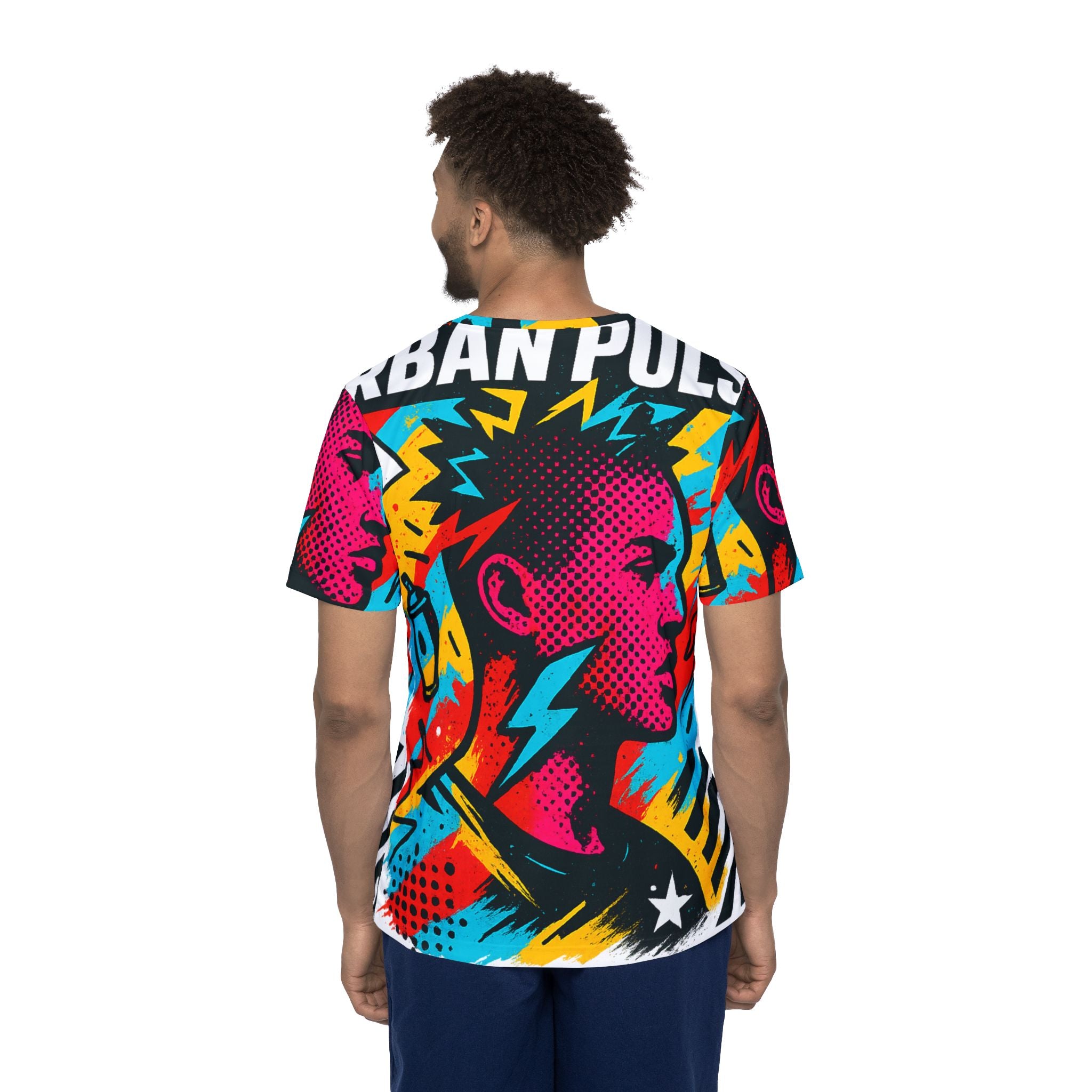 Vibrant Men's Sports Jersey, Graphic Tee, Colorful Athletic Shirt, Unique Sportswear, Perfect for Team Events, Casual Wear